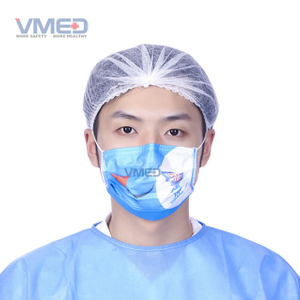Máscara facial protetora cirúrgica impressa descartável